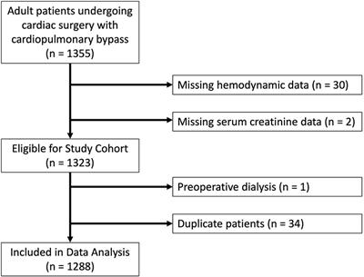 Comparing the associations of central venous pressure and pulmonary artery pulsatility index with postoperative renal injury